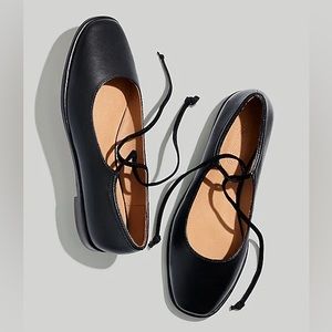 Madewell The Normani Lace-Up Mary Jane in Leather. Size 8.5.